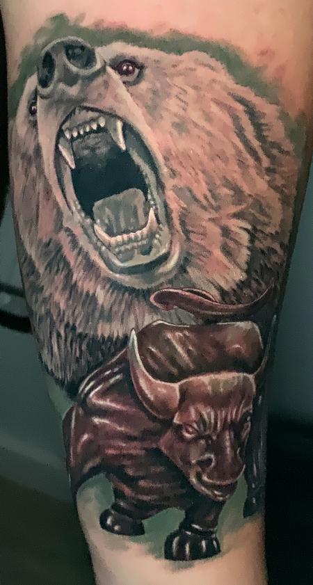 Tattoos - Bear and Bull - 144670